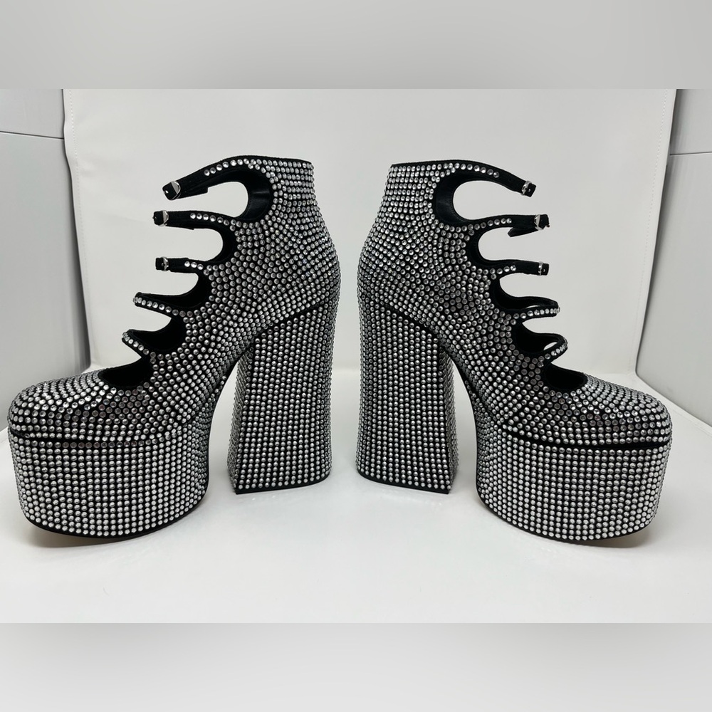 $650 MRSP | Marc Jacobs - The Rhinestone Kiki Ankle Boot | Black/Crystal | EU 40 - Picture 6 of 12